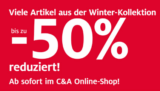 [C&A] Tipp! Satte Rabatte von bis zu 50% auf viel Artikel der Winter-Kollektion – für Sie und Ihn, Groß und Klein