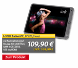 [MEINPAKET OHA!]  i-onik TabletPC TP8-1200-metal 8 Zoll Android 4.0.4 für nur 109,90 Euro inkl. Versand!