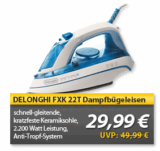 [DELONGHI] OHA! Delonghi FXK 22T Dampfbügeleisen für nur 29,99 Euro inkl. Versand (Vergleich 35,-)