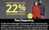 Single Day Deal bei Peek & Cloppenburg: 22% auf tausende Artikel