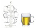 6 tlg. Bodum BISTRO (Doppelwandig, Isoliert, Spülmaschinengeeignet, 0,34 liters) transparent inkl. Bodum COPENHAGEN Tassenhalter in weiss für nur 24,99€ inkl. Versand