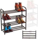 GEMITTO Ausziehbares Schuhregal mit 4 Ablagen (60-106 x 22,5 x 61,5 cm) für 19,79€