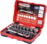 KS Tools 918.3050 1/4″ + 11 mm Durchgangs-Steckschlüssel- und Bit-Satz 31-tlg für 27,99€ (statt 43,74€)