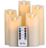 5er-Set Da by LED Kerzen flammenlos aus Echtwachs gefertigt für nur 23,99€ (statt 29,99€)