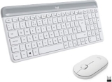 Logitech MK470 Slim Kabelloses Tastatur-Maus-Set (in weiß) für 25€