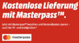 Kostenlose Lieferung für alle Artikel im MediaMarkt Onlineshop bei Zahlung per Masterpass