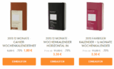 [MOLESKINE] Verschiedene Moleskine Kalender zu stark reduzierten Preisen + Kostenloser Versand