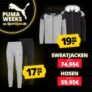 SportSpar: PUMA teamCUP Kapuzen Sweatjacke und Jogginghose für insgesamt 41,93€
