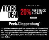 20% Rabatt auf alle Jeans & Strick Artikel bei Peek & Cloppenburg*