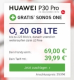 o2 Free M Boost Allnet-Flat mit 20GB Daten für mtl. 39,99 Euro + HUAWEI P30 Pro + Sonos One für einmalig 69,- Euro