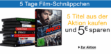 [AMAZON] Wieder da! 5-Tage-Film-Schnäppchen mit 5,- Euro Rabatt auf 5 bestellte Artikel