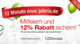 [GALERIA KAUFHOF] Durch Gutscheincode 12% Rabatt auf viele Artikel im Onlineshop