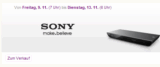 [VENTE PRIVEE] Seit 7:00 Uhr! Sale Aktionen für Elektroprodukte von Sony und Artikel von Belkin