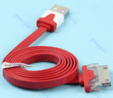 [EBAY] Flat LED Light Smile Face USB Data Sync Charge Cable Cord For iPhone 4/4s ab 1,24 Euro inkl. Versand