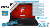 [NOTEBOOK.DE] MSI GE60-i760M287 15,4 Zoll Gaming Notebook mit i7 Prozessor und Full HD Display für nur 899,- Euro inkl. Versand