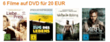 [AMAZON] Wieder da! 6 Filme auf DVD für 20,- Euro inkl. Versand