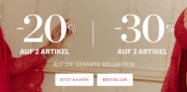 30% auf 3 und 20% auf 2 Artikel aus dem gesamten Sortiment bei hunkemöller