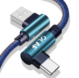 OLAF 5V 2.4A 90 Grad Schnelllade Kabel – USB auf USB C oder Micro USB ab 25 cm ab 0,82 Euro