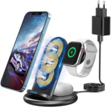 Knofarm 15W Wireless 3-in-1 Qi Ladestation für Smartphone, Airpods und Apple Watch nur 15,99€