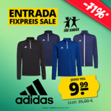 adidas Entrada Half Zip Kinder Trainings Sweatshirt (4 Farben) für nur 14,94€ (statt 20€)