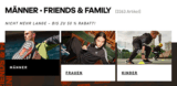 20% Rabattgutschein auf über 5.500 Family & Friends Produkte im Adidas Onlineshop