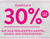 30% Rabatt auf reduzierten Mäntel, Jacken & Strickartikel im Adler Onlineshop