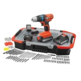 Black & Decker EGBL18BAST 18V Akku-Bohrschrauber mit 2 Akkus und 160 tlg. Zubehörset nur 99,99 Euro
