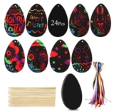 Für alle aktiven Eierkratzer:innen! Xingsky Osterei Kratzbilder (24 Stücke) für nur 5,59€