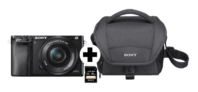 SONY Alpha 6000 Kit Systemkamera + 16-50 mm Objektiv + Speicherkarte (16GB) + Tragetasche für nur 434,51 Euro inkl. Versand