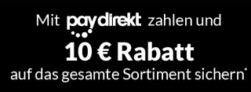 10,- Euro Rabatt ab 50,- Euro Bestellwert durch Zahlung mit Paydirekt bei Alternate