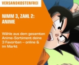 3 für 2 Aktion auf alle Produkte der Kategorie „Anime Serien und Filme“ im Saturn Onlineshop