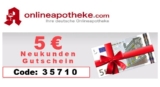 Online-Apotheke! Gutscheincode über 5,- Euro Rabatt für Neukunden bei einen Mindestbestellwert von 10,- Euro – schon ab 25,- Euro versandkostenfrei!