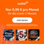 Letzte Chance! 3 Monate Audible für nur 0,99€ mtl. statt normal 9,95€ mtl.