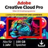 Adobe Creative Cloud Pro für Studenten & Lehrer nur 111,00€ bei Amazon
