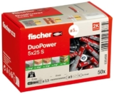 fischer DuoPower Universaldübel 50er Set für 7,99€