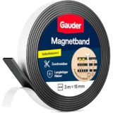 GAUDER Magnetband (3 m x 15 mm, selbstklebend) für 7,49€ – Prime