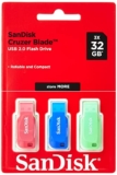 SanDisk 32GB Cruzer Blade USB Flash Drive 3er Pack für 9,99€