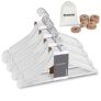 Bomoe 20er Set Massivholz Kleiderbügel Weiß für 9,99€ bei Amazon