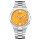 Citizen Automatik Herren Armbanduhr Edelstahl Silber-Orange 40mm für 224,25€ bei Amazon