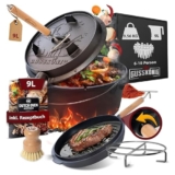 GUSSKÖNIG Dutch Oven Set 9L für 92,99€ – 2in1 Schmortopf mit Zubehör und 30 Jahren Garantie