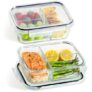 Praknu Meal Prep Boxen 2er Set Glas luftdicht für 17,99€ bei Amazon