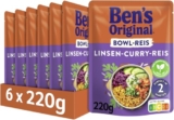 6x 220g BEN’S ORIGINAL Express Bowl-Reis Linsen Curry für 8,26€ (statt 13,74€)