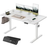 FEZIBO Höhenverstellbarer Schreibtisch mit USB-Anschlüssen für 113,04€ bei Amazon