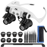 Pancellent Uhrenreparaturlupe mit LED und 4 Linsen für 17,95€