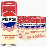 Pepsi Zero Zucker Strawberry n Cream 24 Dosen nur 16,99€ – Prime