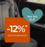 12% Rabatt auf Kindersitze im Babymarkt Online-Shop
