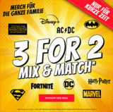 SportSpar: 3 für 2 Aktion – Band Merch Sale mit Produkten von Pink Floyd, KISS und ACDC