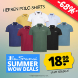 Ben Sherman Herren Polo-Shirts (27 Farben, S-2XL) für nur je 16,14€
