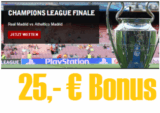 Real vs. Atlético – wer Gewinnt? Jetzt bei Betsafe für 15,- Euro wetten und 25,- Euro Bonus erhalten.