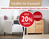 Dänisches Bettenlager: 20% Rabatt auf die Kategorie Stauraum – z.B. Sideboards, Regale und Vitrinen